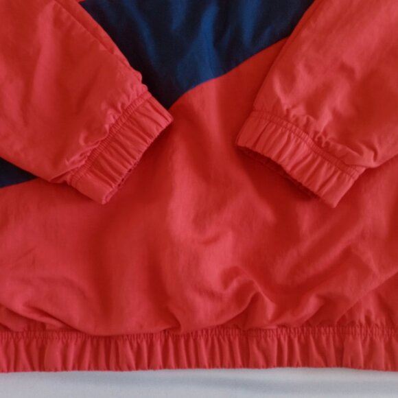 Vtg Nike Big Swoosh  Anorak Half Zip Red Navy Blue Jacket Size Medium but roomy - Picture 7 of 7